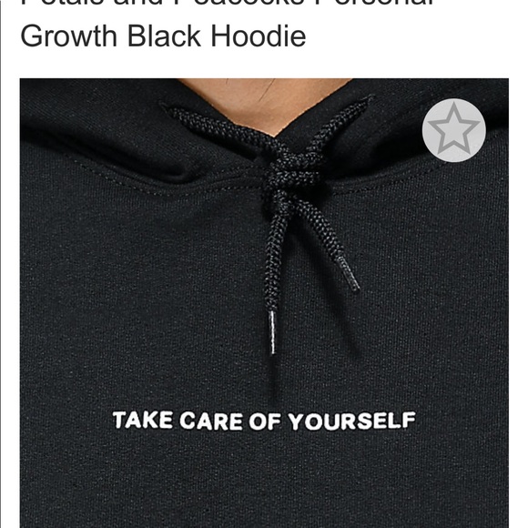 take care of yourself petals and peacocks hoodie - Picture 5 of 5